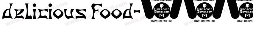 delicious food字体转换
